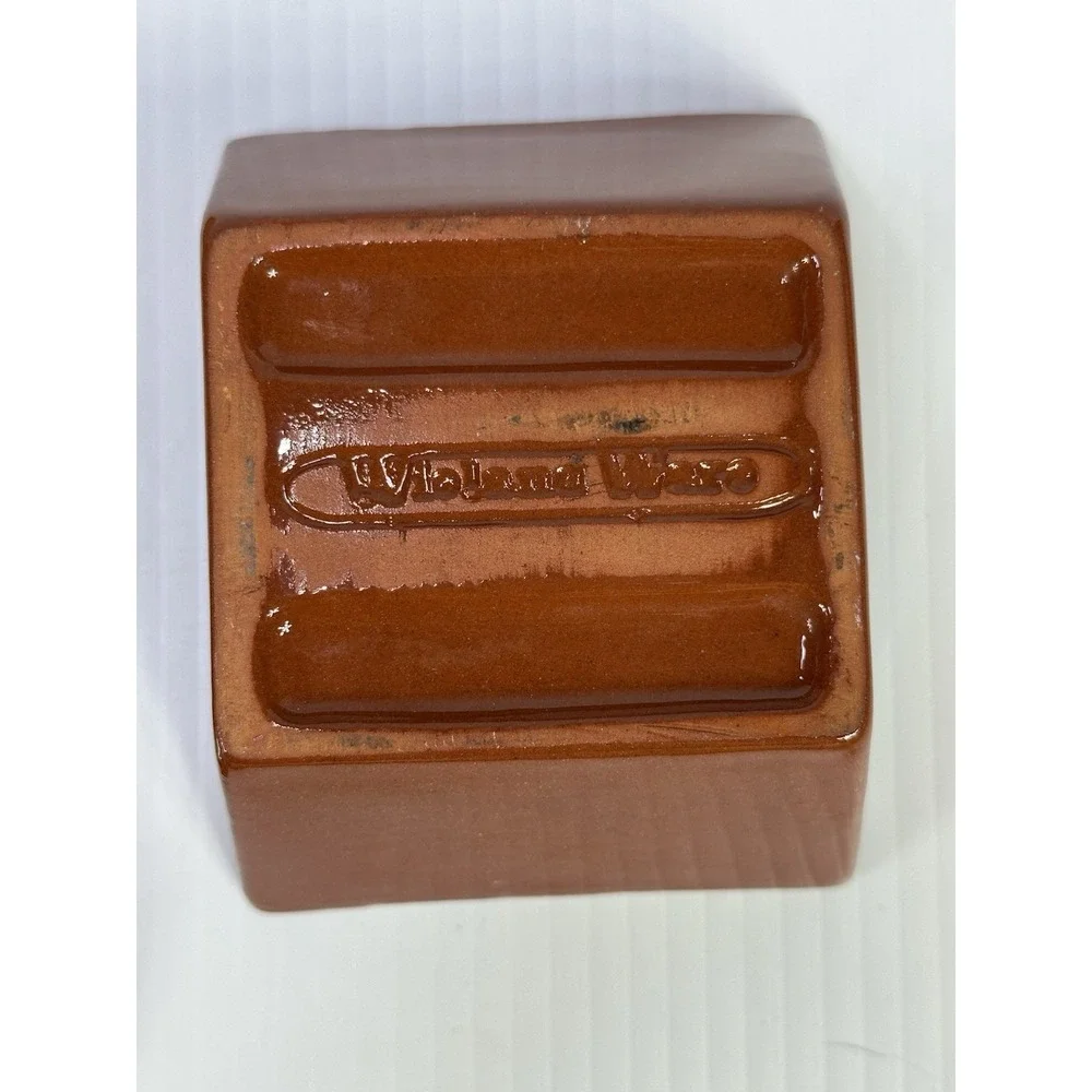 Vintage Wieland Ware Terracotta Sun Face Terra Cotta Celestial 6 Coasters Holder